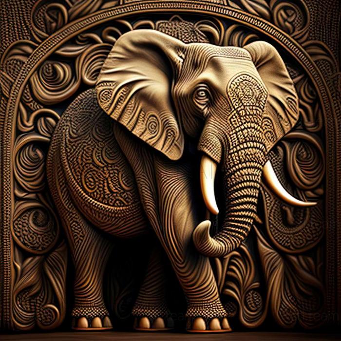 3D model Abul Abbas elephant famous animal (STL)